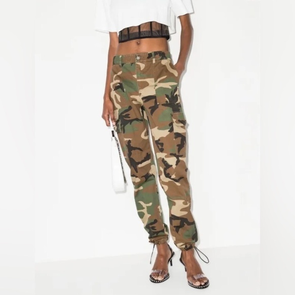 Dolce & Gabbana Cotton Cargo Pant with Camouflage Print